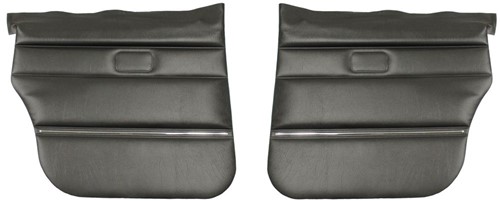 Deurpaneel set links + rechts achterzijde zwart Volvo 244/245 000395-000396