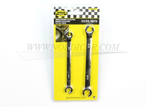 Remleiding sleutel: 2 delig Volvo 1/4 5/16 3/8 7/16 Inch IB-1533-2