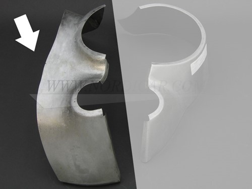 Panneau de réparation, Face avant Gauche Volvo 1800 om koplamp en RAW 664373