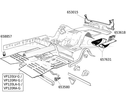 Floorpan- Right- Rear- pressed Volvo Ama VP120RA-2