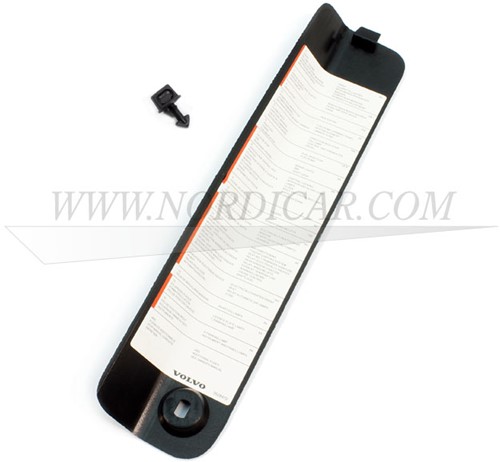 Fuse box cover- black with clip Volvo 240 260 1979-1993 1225697-2