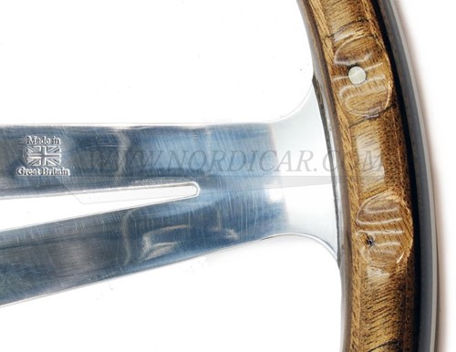Volant sport- Moto-Lita MK3 Woodrim Volvo Classic chroom hout 15 inch (38cm)-2