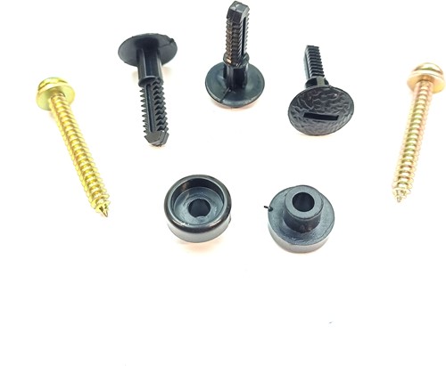 Door map pocket mounting set black and blue Volvo 240 260 ('78-'93) 581400