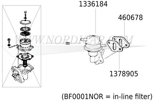 Fuel pump Volvo 544 210 Amazon 1800 140 164 B18 B20 B30 1336184-2
