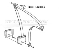 Gordel kap boven Zwart Volvo 240 260 1370265-2