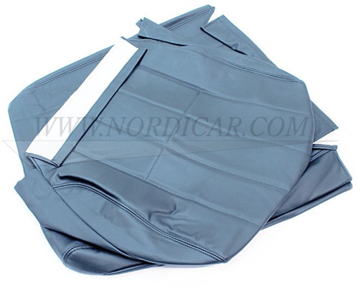 Seat cover set- blue Vinyl- seat and back Volvo 240 260 1981-1993  1388848-2