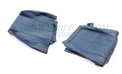 Seat cover set- blue Vinyl- seat and back Volvo 240 260 1981-1993  1388848-3L