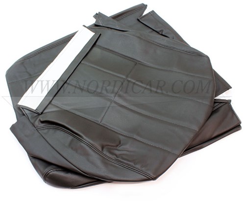 Seat cover set- black Vinyl- seat and back Volvo 240 260 1981-1993 rug en zitting 1388865-2