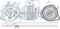 Heater motor with fin- Nissens Volvo S/V70 97-00 C70 -05 XC70 -00 30755485-3
