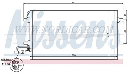 Condenseur de climatisation- Nissens Volvo S40 04- V50 C30 C70 06- 31356002-2