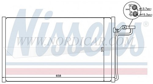 Condenseur de climatisation- Nissens Volvo C30 C70 S40 V50 5 cil benz en dsl 31418513-2
