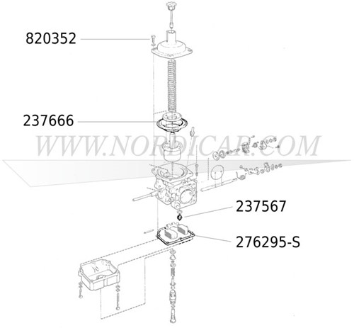 Jeu de joints de carburateur Volvo B20A B30A B19/21/23 Stromberg 175CD 271474-2
