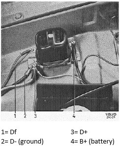 Lichtmaschineregler 12V Volvo 544 210 Ama P1800 238640-2