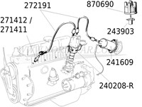 Bobine d'allumage Volvo Ama 1800 140 164 B20 B20E B30A/E 241609-2
