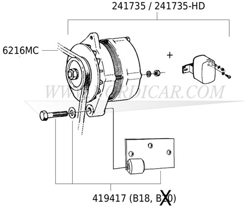 V-belt 10x900 Volvo 6216MC-2