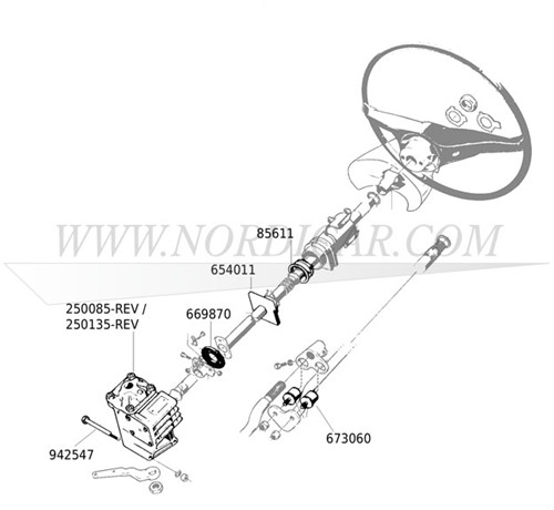 Steering column bushing Volvo Amazon 69-70 673060-2