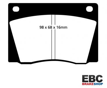Bremsbelagsatz Vorderachse EBC Greenstuff Volvo Amazon P1800S -1968 enkel remsysteem 270987-2