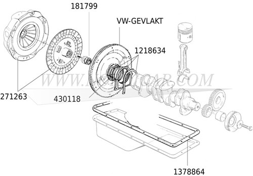 Oil seal kit crankshaft- Rear Volvo B18 B20 modificatie B30 1218634-2