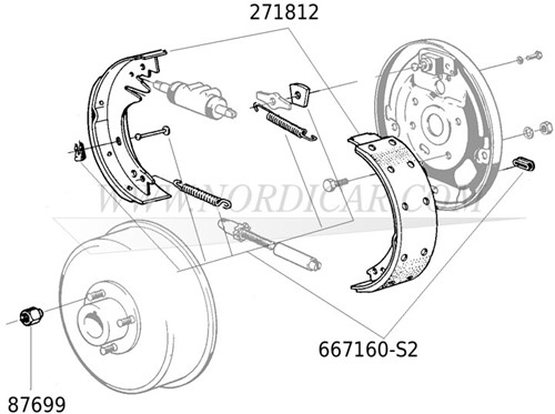 Écrou de roue ½ UNF Volvo 444 445 544 210 Amazon 1800S P1800E 1800ES 142 144 145 164  240 26 87699-2