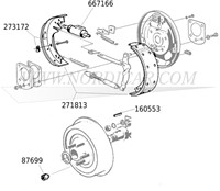 Radbremszylinder Hinterachse (22mm 7/8 Zoll) Volvo 544 210 Ama -63 667166-2
