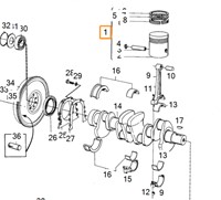 Kolben Standard: Mahle 03736 Volvo B20 opgeboord 240 B21A/E/F 81- 272040-2
