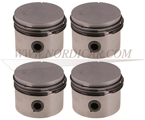 Piston set 4pcs 015: incl piston rings Volvo 140 164 240 B20 ('74-'76) 272058