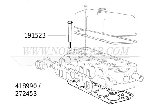 Koppakking set Volvo 544 210 Amazon1800 140 B18 272453-2