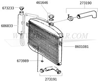 Afstandsbus radiator Volvo 544 210 Ama 1800 140 164 663497-2