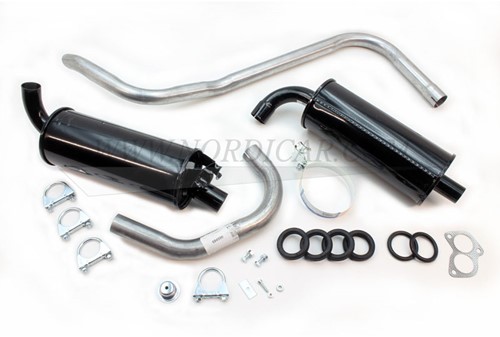 Uitlaatdemper set Volvo 140 B18 B20 carburateur vanaf voorpijp 681318