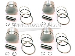 Piston Kit 4 pieces 020, including Piston rings Volvo 544 210 Ama 1800 140 B18 275159 275194