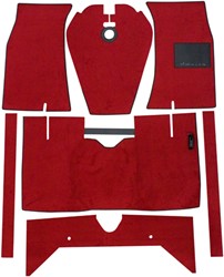 Carpet set needle felt- Premium quality Red Volvo Amazon RHD ('65-'70) 277227