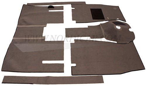 Teppichsatz Nadelfilz Premium Qualität Grau Volvo Amazon 1957-1961 B16 277230