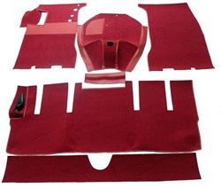 Carpet set Red Volvo P1800 ('63) 277301