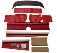 Upholstery rear seat Red set, seat and back Volvo  P1800 1963 code 305-218 277304-2