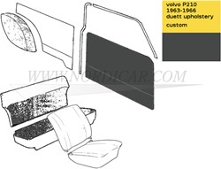 Door panel P210 Black, Left and Right  Volvo P210 298