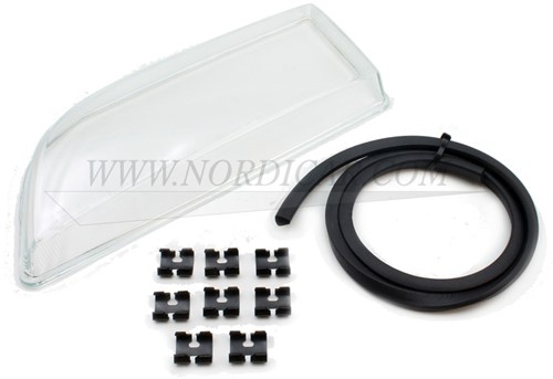 Headlamp glass- Left- clear Volvo S/V40 99-04 30623724