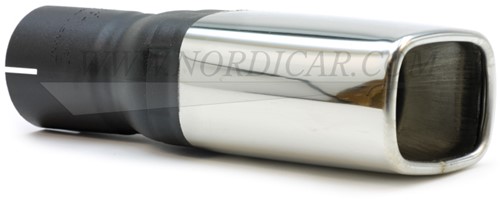 Eindstuk uitlaat: chroom: vierkant Volvo 855 V70 turbo 30681854