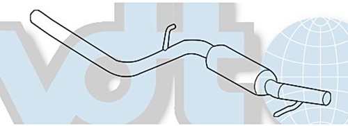 Silencieux central V50 S40 C70(2006-) C30 B5244S Volvo C70 (06-) C30 S40 (04-) V50 30730687