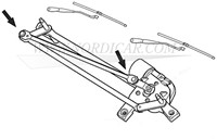Clip de réparation, Tringlerie d'essuie-glace Volvo S/V40 C30 C70 V50 S60 S80 V70 30776005-3