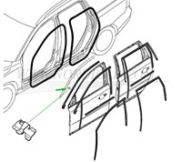 Clip, windshield frame Volvo S80 (07-) V70 (08-) XC70 (08-) 30784269-2