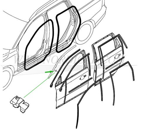 Clip, windshield frame Volvo S80 (07-) V70 (08-) XC70 (08-) 30784269-2