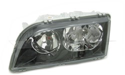 Koplampunit Links helder glas zwarte rand (turbo) Volvo S/V40 00-02 4 pins H7+H7 30899678