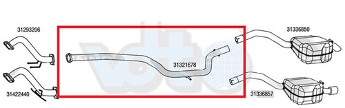Middenpijp V70 D4162T Volvo V70 (08-) 31321678