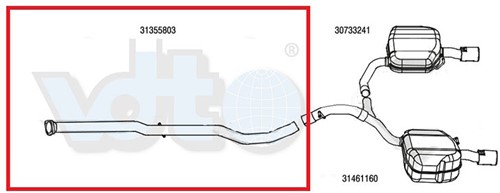 Zwischenrohr Volvo V70 (08-) XC70 (08-) 31355803