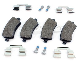 Remblok set Achter, geventileerde schijf, electrische handrem Volvo V/XC70 08- S80 07- V/XC60 S60 11- 31445796