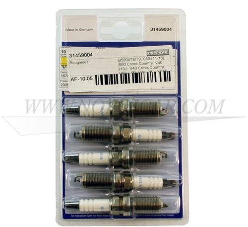 Bougie d'allumage jeu Volvo B5204T8/T9 S60 (11-18) S60 Cross Country V40 (13-) V40 Cross Country V60 (-18) V70 (08-) XC60 (-17) 31459004
