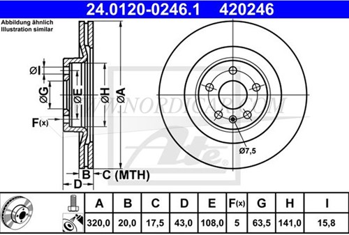 Remschijf Achterzijde Volvo S/V90(17-) XC90(16-) XC60(18-) V60(19-) 31471816-3