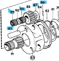Planeetwielen rep. set J-type overdrive Volvo Amazon 1800 142 144 145 164 240 260 380707-3