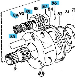 Kit de réparation d'engrenages planétaires overdrive de type J Volvo Amazon 1800 142 144 145 164 240 260 380707-3