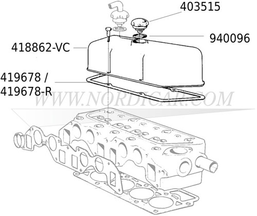 Joint de cache culbuteur caoutchouc Volvo 544 210 Ama 1800 140 240 B18 20 419678-2